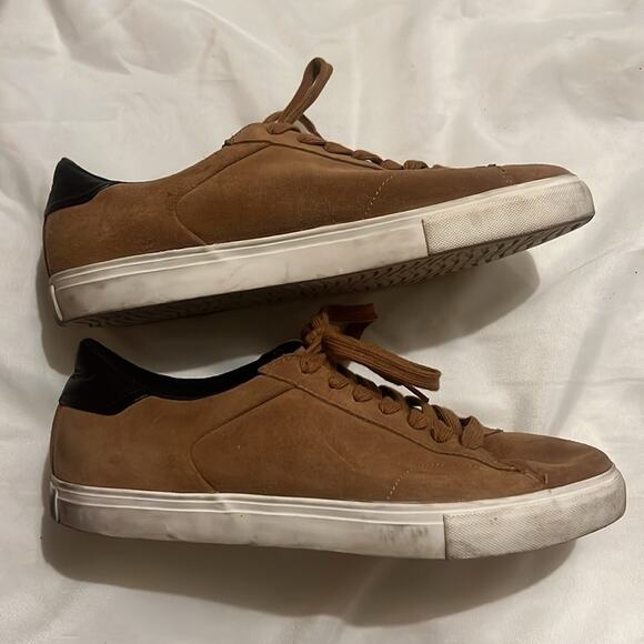 Mango Lace-Up Leather Suede Sneakers Sand size 10.5 - Picture 3 of 8